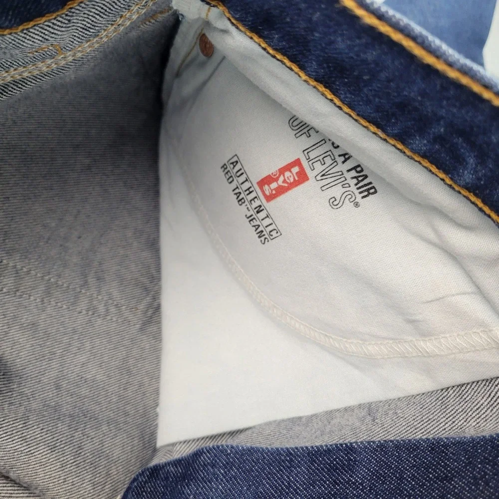 Levi's 505 Straight Leg Jeans Mens Fits 33x30 Dark Indigo Regular Fit 90s